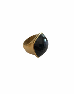 Black Faceted Ring
